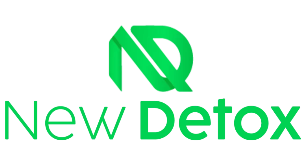 Logotipo da marca NewDetox, com design moderno e tons de verde vibrante, representando um suplemento de emagrecimento e bem-estar baseado em ingredientes naturais.
